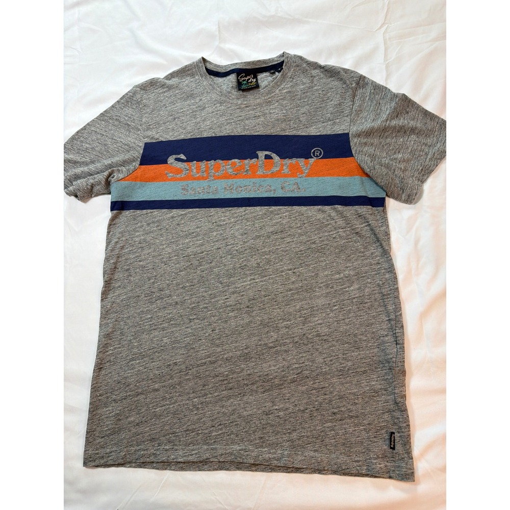 Superdry Mens Santa Monica CA Graphic T-Shirt Grey Heather M1011468A Size M